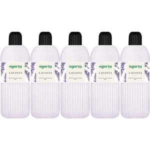 Agarta Kolonya 400 ML Lavanta 80 Derece Pet Şişe (5 Li Set)