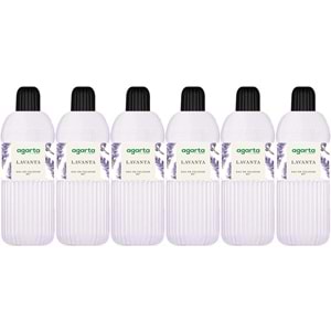 Agarta Kolonya 400 ML Lavanta 80 Derece Pet Şişe (6 Lı Set)