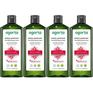 Agarta Doğal Şampuan 400 ML Saç Dökülmesine Karşı Çözüm (4 Lü Set)