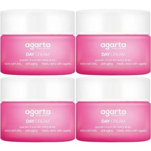 Agarta Doğal Nemlendirici Su Bazlı Gündüz Kremi 50 ML (4 Lü Set)