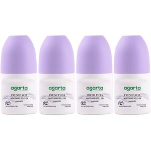 Agarta Roll-On Kadın 50 ML Fresh Lycıa Sensatıon (24 Saat Etkili Ter Kokusu Önleyici) (4 Lü Set)