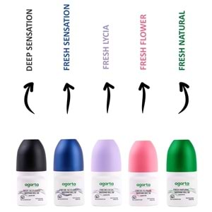 Agarta Roll-On Erkek 50 ML Fresh Sensatıon (24 Saat Etkili Ter Kokusu Önleyici) (3 Lü Set)