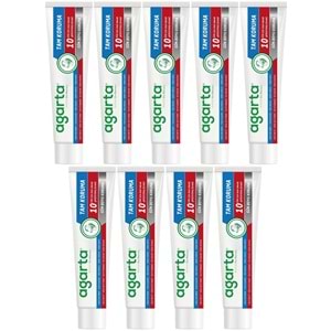 Agarta Doğal Tam koruma Diş Macunu 75 ML Gün Boyu Koruma (9 Lu Set)