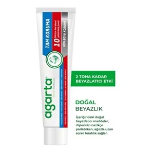 Agarta Doğal Tam koruma Diş Macunu 75 ML Gün Boyu Koruma (9 Lu Set)