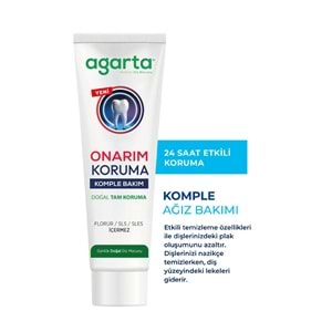 Agarta Doğal Tam koruma Diş Macunu 90 ML Onarım & Koruma (12 Li Set)