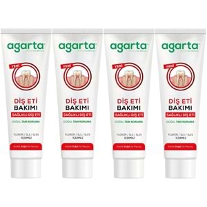 Agarta Doğal Tam koruma Diş Macunu 90 ML Diş Eti Bakımı & Plak Karşıtı (4 Lü Set)
