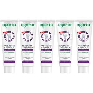 Agarta Doğal Tam koruma Diş Macunu 90 ML Hassasiyet & Ferahlık (5 Li Set)