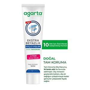 Agarta Doğal Tam koruma Diş Macunu 75 ML Ekstra Beyazlık & Hassasiyet-Ferahlık 90 ML (Karma 2Li Set)