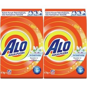 Alo Matik Toz Çamaşır Deterjanı 12KG Kar Çiçeği Ferahlğı / Renkliler ve Beyazlar (2PK*6KG) (80 Yıkama)