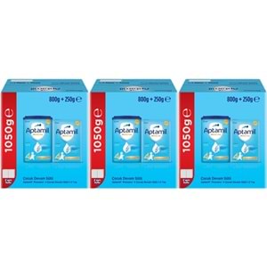 Nutrıcıa Aptamil Pronutra 800GR+250GR Toplam: 1050GR Devam Sütü No:4 (1 Yaş ve Üzeri) (3 Lü Set)