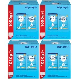 Nutrıcıa Aptamil Pronutra 800GR+250GR Toplam: 1050GR Devam Sütü No:4 (1 Yaş ve Üzeri) (4 Lü Set)