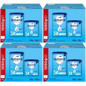 Nutrıcıa Aptamil Pronutra 1050GR (800+250GR) Devam Sütü No:3 (9-12 Ay) Avantaj Pk (4 Lü Set)