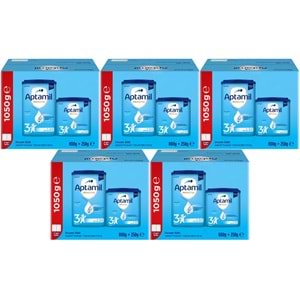 Nutrıcıa Aptamil Pronutra 1050GR (800+250GR) Devam Sütü No:3 (9-12 Ay) Avantaj Pk (5 Li Set)
