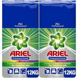 Ariel Matik Toz Çamaşır Deterjanı 24KG Parlak Renkler (2PK*12KG) (160 Yıkama)