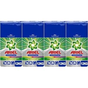 Ariel Matik Toz Çamaşır Deterjanı 48KG Parlak Renkler (4PK*12KG) (320 Yıkama)