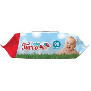 Baby Turco Islak Havlu Mendil Klasik 90 Yaprak 3 Lü Set Plastik Kapaklı