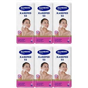Bambino Cotton Kare Makyaj ve Bebek Temizleme Pamuğu 300 Adet (Kare En-Boy 7CM) (6PK*50)