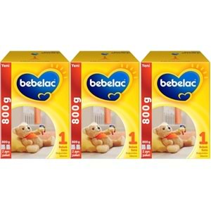 Bebelac 800GR Bebek Sütü No:1 (0-6 Ay) Doğumdan İtibaren (3 Lü Set)