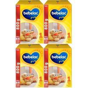 Bebelac 800GR Bebek Sütü No:1 (0-6 Ay) Doğumdan İtibaren (4 Lü Set)