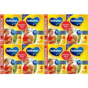 Bebelac 1200GR (800GR+400GR) No:4 Devam Sütü (1+ Yaş) Avantaj Pk (4 Lü Set)