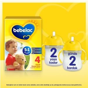 Bebelac 1200GR (800GR+400GR) No:4 Devam Sütü (1+ Yaş) Avantaj Pk (5 Li Set)