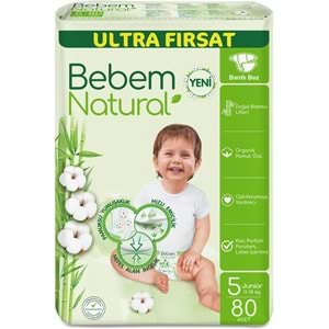 Bebem Bebek Bezi Natural Beden:5 (11-18Kg) Junior 320 Adet Avantaj Ultra Fırsat Pk