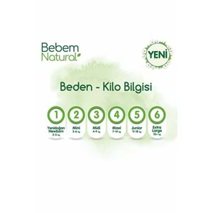 Bebem Bebek Bezi Natural Beden:4 (7-14KG) Maxi 416 Adet Avantaj Ultra Fırsat Pk