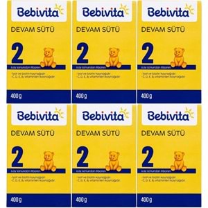 Bebivita Bebek Sütü 400GR No:2 (6-12 Ay) (6 Lı Set)