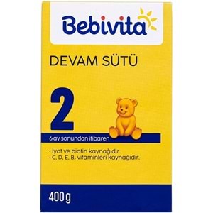 Bebivita Bebek Sütü 400GR No:2 (6-12 Ay) (6 Lı Set)