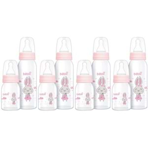 Bebsi Cam Biberon Seti Pembe (250ML+125ML) (4 Lü Set)