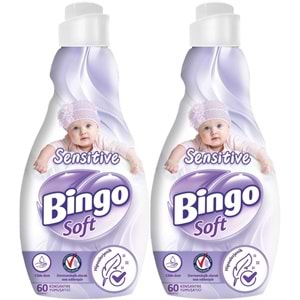 Bingo Soft Çamaşır Yumuşatıcı Konsantre 1440ML Sensitive (Hipoalerjenik) (2 Li Set)
