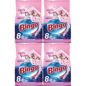 Bingo Matik Toz Çamaşır Deterjanı 32KG Beyazlar ve Renkliler 212 Yıkama (Mutlu Yuvam)