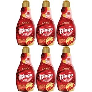 Bingo Soft Çamaşır Yumuşatıcı Konsantre 1440ML Lovely (6 Lı Set)