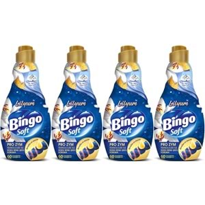 Bingo Soft Çamaşır Yumuşatıcı Konsantre 1440ML Lilyum (4 Lü Set)