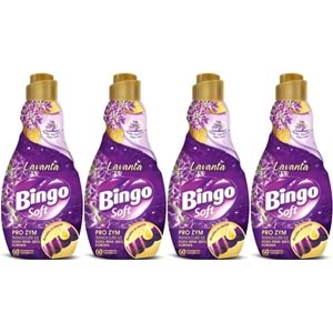 Bingo Soft Çamaşır Yumuşatıcı Konsantre 1440ML Lavanta (4 Lü Set)