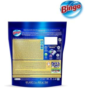 Bingo Akıllı Kapsül Pro Max Bulaşık Makinesi Deterjanı Tableti 360 Adet Limon Kokulu (6PK*60)