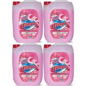 Bingo Soft Yumuşatıcı 20LT (4PK*5LT) Gül Pembe (200 Yıkama)
