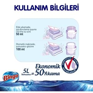 Bingo Soft Yumuşatıcı 20LT (4PK*5LT) Gül Pembe (200 Yıkama)