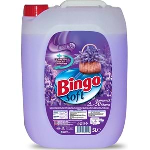 Bingo Soft Yumuşatıcı 20LT (4PK*5LT) Lavanta (200 Yıkama)