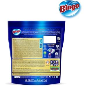 Bingo Akıllı Kapsül Pro Max Bulaşık Makinesi Deterjanı Tableti 80 Adet Limon Kokulu (2PK*40)