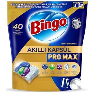 Bingo Akıllı Kapsül Pro Max Bulaşık Makinesi Deterjanı Tableti 240 Adet Limon Kokulu (6PK*40)
