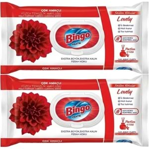 Bingo Clean Yüzey Temizlik Havlusu 96 Yaprak Sevilen Kokular Lovely - Gül (2 Li Set) 192 Yaprak