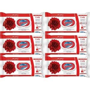Bingo Clean Yüzey Temizlik Havlusu 96 Yaprak Sevilen Kokular Lovely - Gül (6 Lı Set) 576 Yaprak