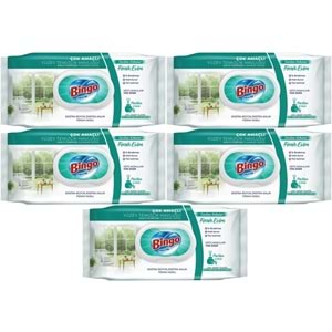 Bingo Clean Yüzey Temizlik Havlusu 96 Yaprak Sevilen Kokular Ferah Evim (5 Li Set) 480 Yaprak