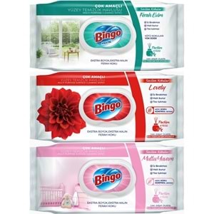Bingo Clean Yüzey Temizlik Havlusu (Karma 3 Lü Set) (Ferah Evim - Lovely - Mutlu Yuvam) 288 Yaprak