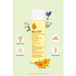 Bio-Oil %100 Natural Çatlak & Leke Karşıtı Nemlendirici Doğal Cilt Bakım Yağı 125ML (3 Lü Set)