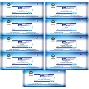 BlueWhite Yetişkin Hasta Perine Bölgesi Temizleme Mendil-Havlusu (9 lu set) 50 Yaprak Hijyenik