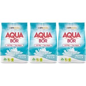 Boron AquaBor Matik Toz Çamaşır Deterjanı 18KG (Beyazlar İçin) 120 Yıkama (3PK*6KG)