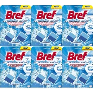 Bref Koku Giderici Jel Küpü - Okyanus (Klozet - Rezervuar - Tuvalet - Blok) (12 Li Set) (6PK*2)