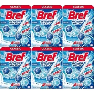 Bref Power Aktiv Klozet Bloğu Okyanus Kokulu (6 Lı Set) (6PK*1)